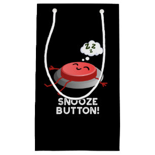 Petit Sac Cadeau Bouton Snooze Funny Jeu couché Dark BG