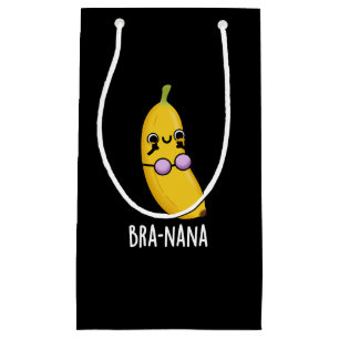 Petit Sac Cadeau Bra-nana Funny Banana Bra Pun Dark BG