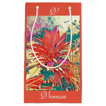 Brick Orange Abstrait Art Garden Bush Monogram BAE