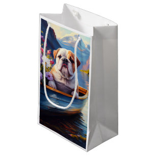 Petit Sac Cadeau Bulldog anglais sur une pagaie : une aventure Pitt