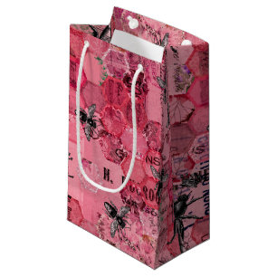 Petit Sac Cadeau Burgundy Bee Series Design Douze