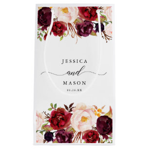 Petit Sac Cadeau Burgundy Marsala Hotel Mariage Cadeau