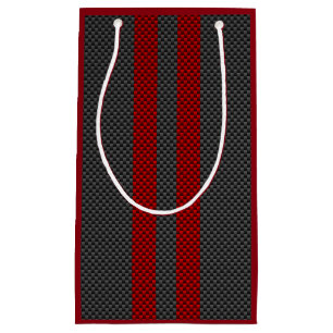 Petit Sac Cadeau Burgundy Red Carbon Style Racing