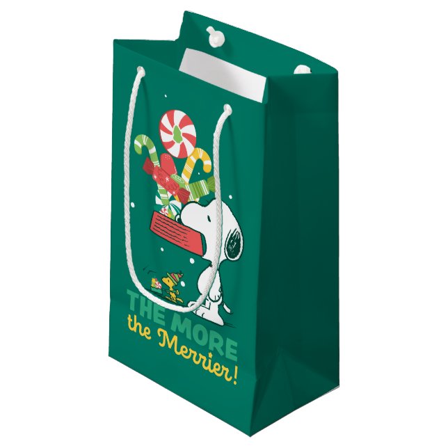 Petit Sac Cadeau cacahuètes | Plus Le Merrier Est Merrier (Devant Angle)