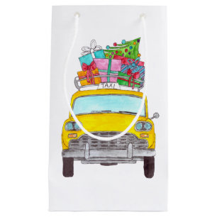 Petit Sac Cadeau Cadeaux de Noël de taxi de taxi jaune de New York