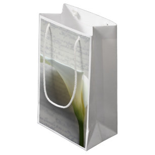 Petit Sac Cadeau Calla lily sur l'ancien script
