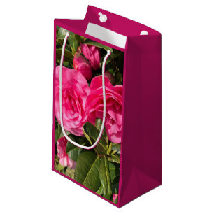 Petit Sac Cadeau Camellia rose