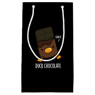 Petit Sac Cadeau Canard Chocolat Funny Dark Chocolate Pun Dark BG