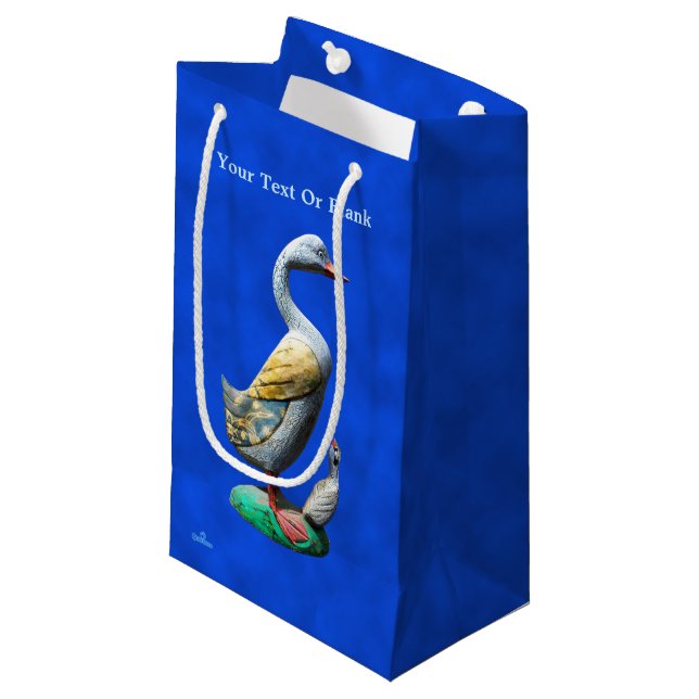 Petit Sac Cadeau Canards patinés en bois (Devant Angle)