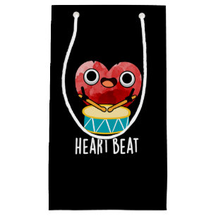 Petit Sac Cadeau Cardiaque Beat Funny Coeur Drummer Pun Dark BG