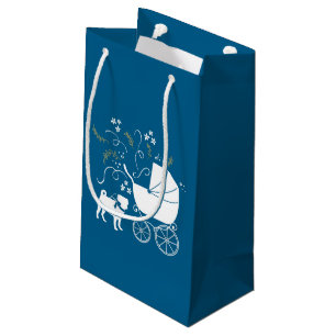 Petit Sac Cadeau Carlin Fête Blue Thème Célébration