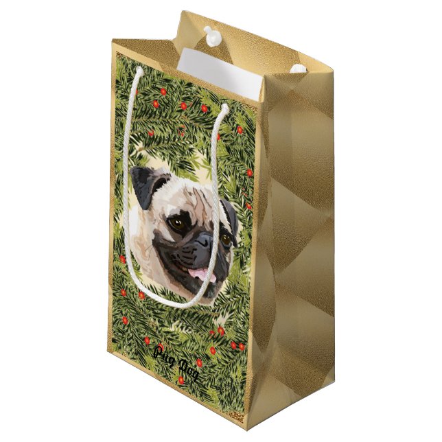 Petit Sac Cadeau Carlin Wreath (Devant Angle)