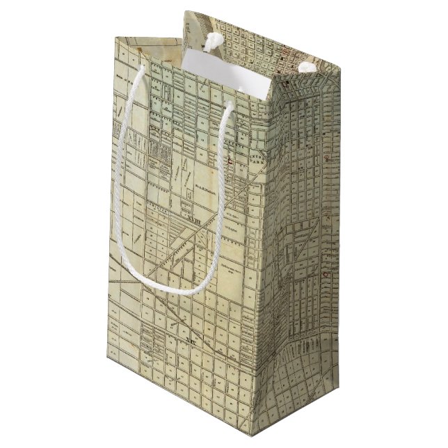 Petit Sac Cadeau Carte de Chicago (Dos Angle)