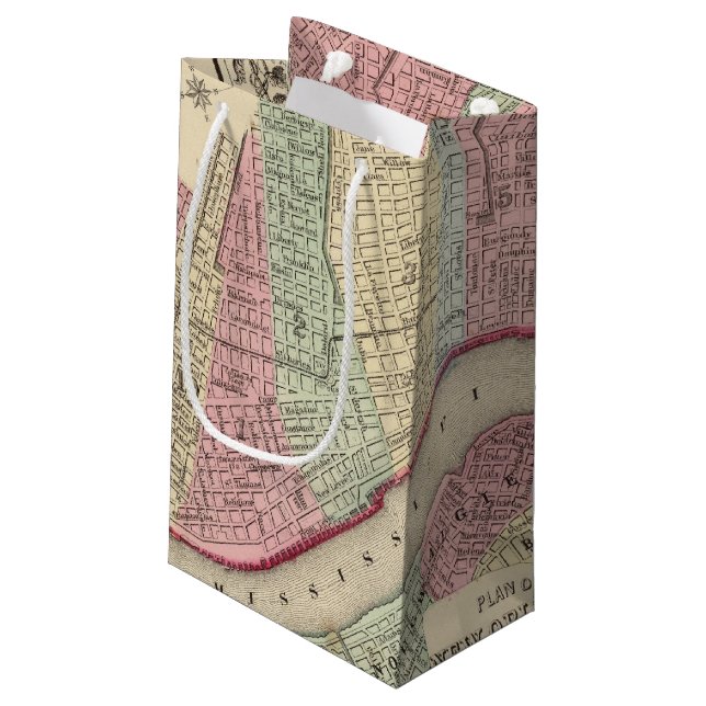 Petit Sac Cadeau Carte de la Nouvelle-Orléans par Mitchell (Dos Angle)