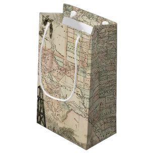 Petit Sac Cadeau Carte du Texas aux frontières du comté