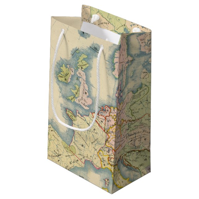 Petit Sac Cadeau Carte ethnographique de l'Europe (Dos Angle)