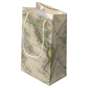 Petit Sac Cadeau Cartes hypsométriques du monde