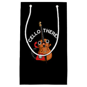 Petit Sac Cadeau Cello There Funny Telephone Pun Dark BG