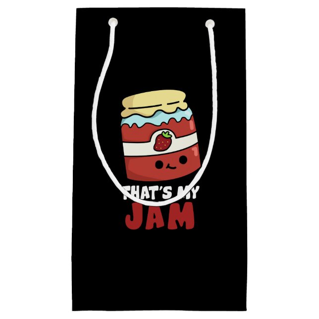 Petit Sac Cadeau C'est My Jam Funny Jar of Jam Pun Dark BG (Devant)