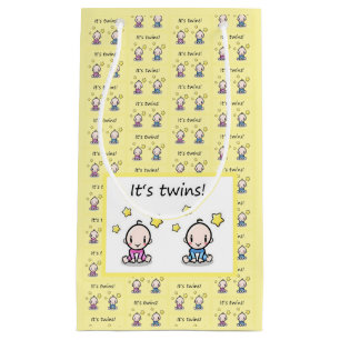 Petit Sac Cadeau C'est Twins Gift Wrap, Décoration Baby shower,