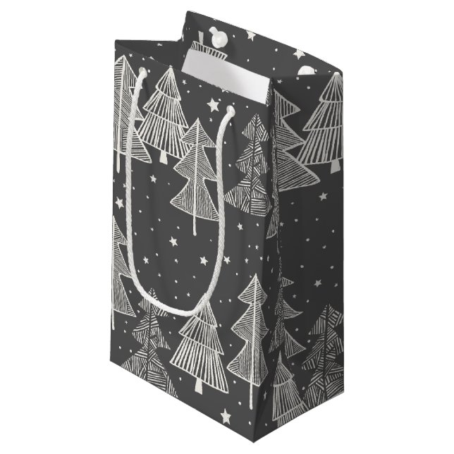 Petit Sac Cadeau Chalkboard Handdrawn (Devant Angle)