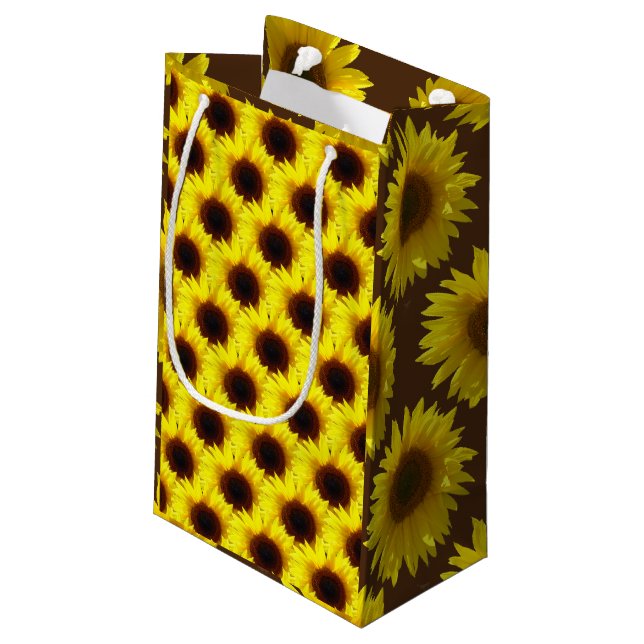 Petit Sac Cadeau Champs de tournesol (Dos Angle)