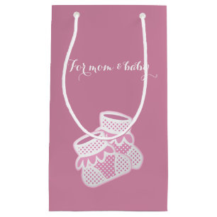 Petit Sac Cadeau chaussettes pour bébé - rose