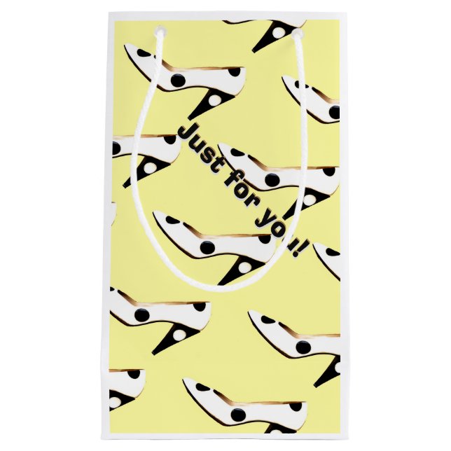 Petit Sac Cadeau Chaussure à talon jaune mignon (Devant)