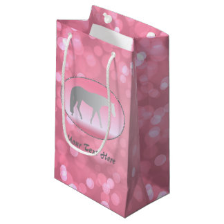 Petit Sac Cadeau Cheval occidental argenté de plaisir sur Brokeh