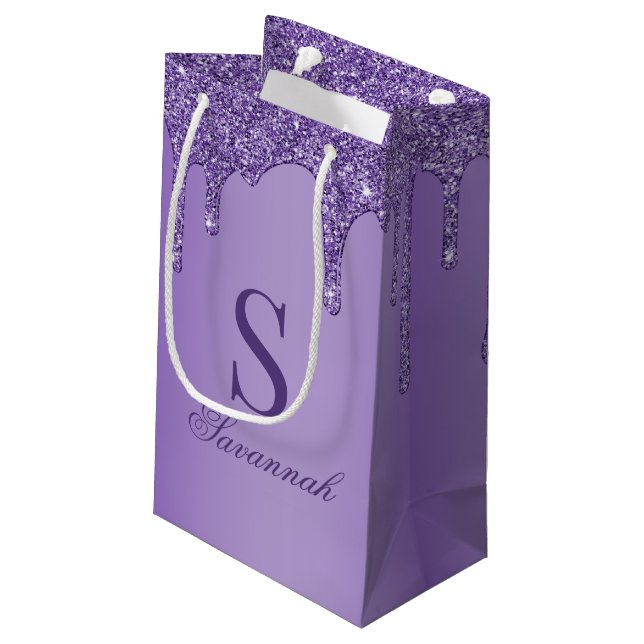 Petit Sac Cadeau Chic Sparkle Purple Parties scintillant Drivers Mo (Dos Angle)
