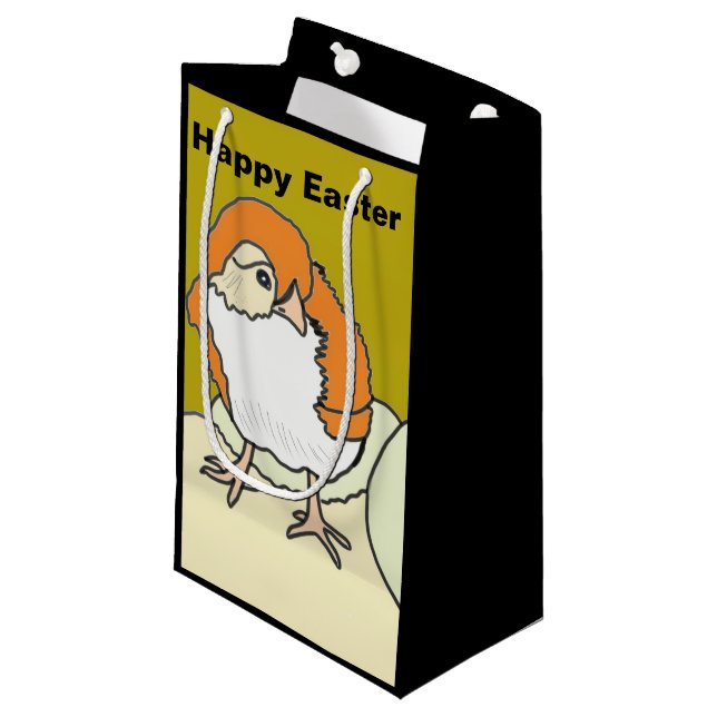 Petit Sac Cadeau Chick de Pâques (Devant Angle)