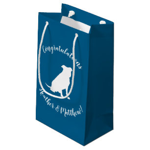 Petit Sac Cadeau Chien Baby shower Pit Pitbull Blue Boy
