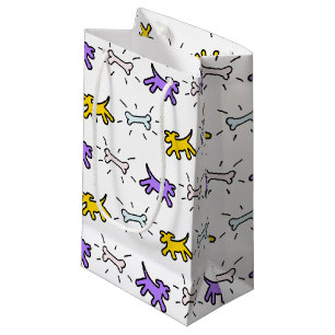Petit Sac Cadeau Chien Bone Graffiti Style Choisir Couleur S Cadeau