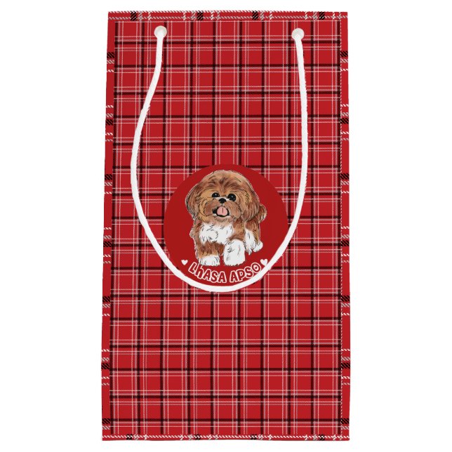 Petit Sac Cadeau Chien Lhasa Apso (Devant)
