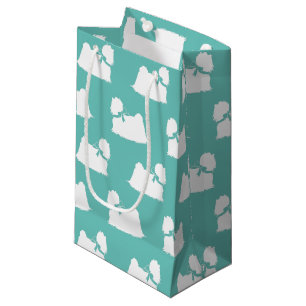 Petit Sac Cadeau Chien maltais Chien Chien Chien Coiffure longue