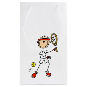 Petit Sac Cadeau Chiffre masculin joueur de bâton de tennis