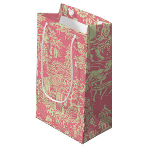 Petit Sac Cadeau Chinoiserie rose