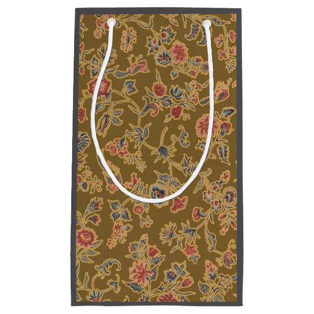 Petit Sac Cadeau Chintz Fleur Classique Joli Design Floral Doux (Devant)