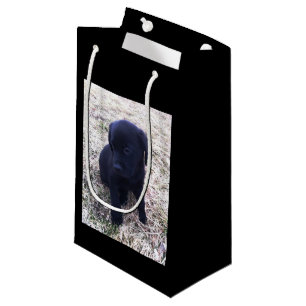 Petit Sac Cadeau Chiot noir de labrador retriever