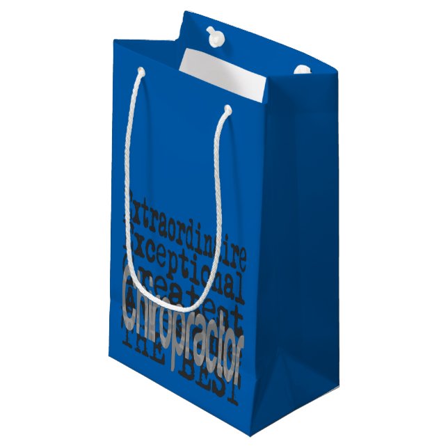 Petit Sac Cadeau Chiropracteur Extraordinaire (Devant Angle)