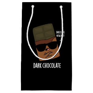 Petit Sac Cadeau Chocolat foncé Funny Candy Pun Dark BG