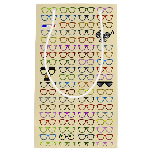 Petit Sac Cadeau Choix - Motif de lunettes géantes (Devant)