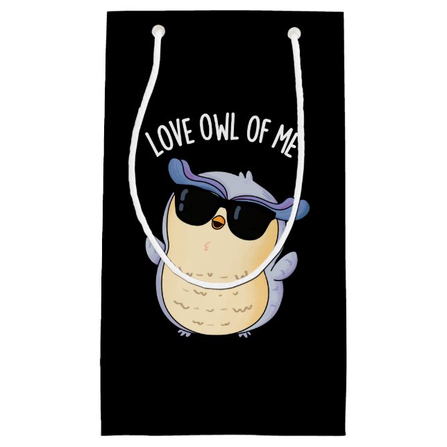Petit Sac Cadeau Chouette Amoureuse De Moi Drôle Jeu D'Oiseaux Bass (Devant)