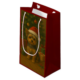 Petit Sac Cadeau Christmas Yorkie