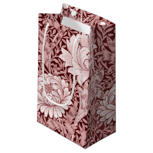 Petit Sac Cadeau Chrysanthemum Maroon, William Morris