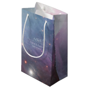 Petit Sac Cadeau Ciel violet organique étoiles nébuleuse d'orion MO
