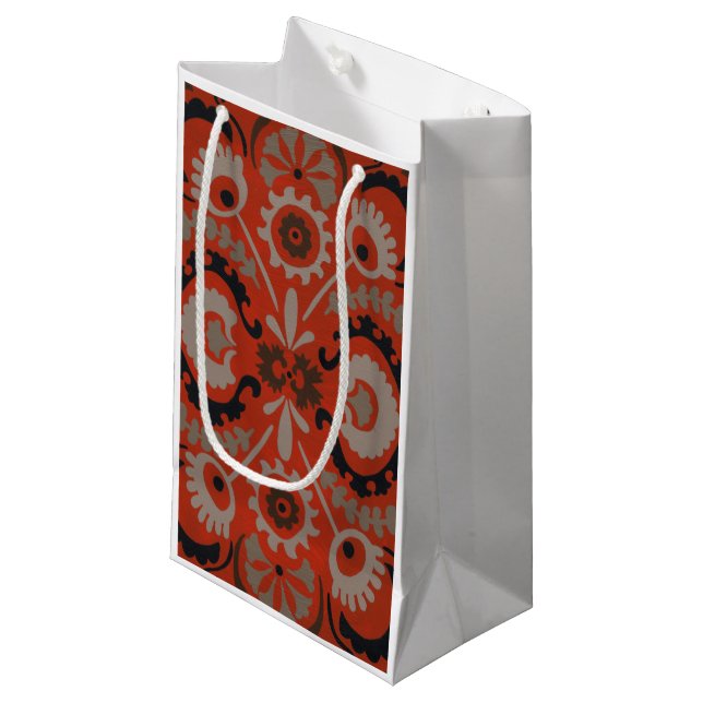 Petit Sac Cadeau Cinnabar Suzani I (Devant Angle)