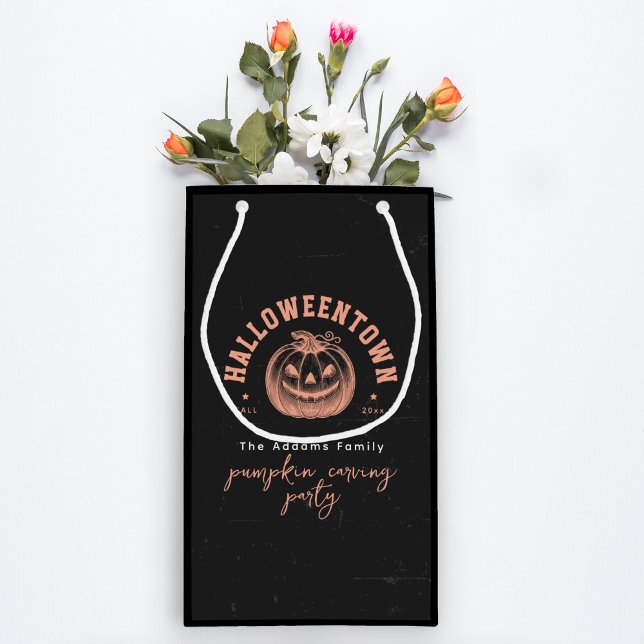 Petit Sac Cadeau Citrouille moderne Orange Black Halloween Party (Créateur téléchargé)
