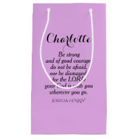 Clair Violet Courage Bible Verse Nom personnalisé
