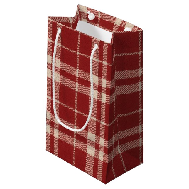 Petit Sac Cadeau Claus Christmas Plaid (Devant Angle)